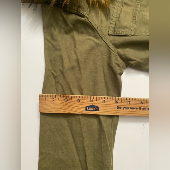 JustFab Utility Jacket With Faux Fur Collar Women’s size Large - Picture 7 of 16